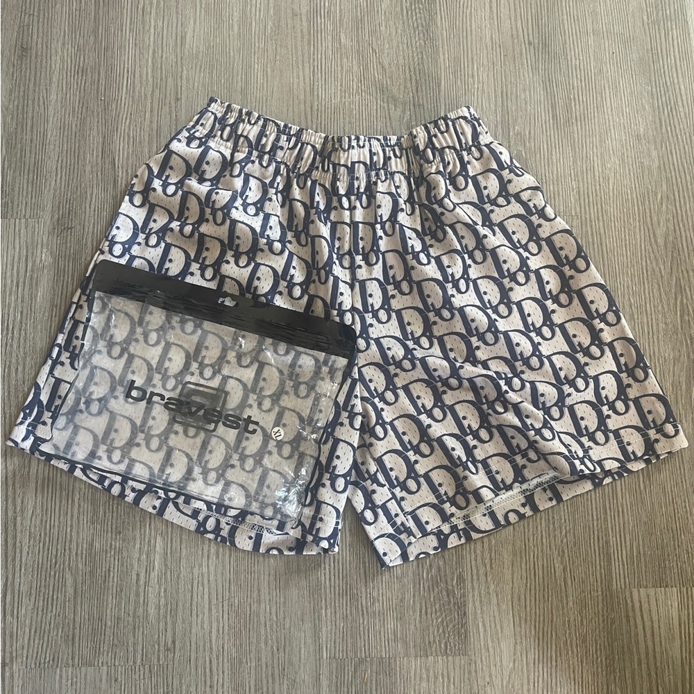 Bravest Studios Dark Blue Dior Mesh Shorts - Picture 2 of 3